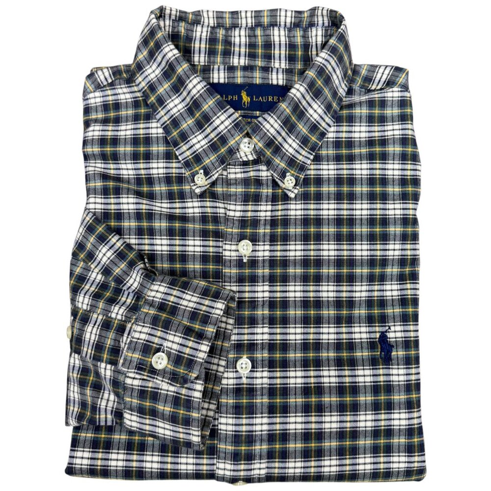 EUC Men's RALPH LAUREN Stretch Oxford Button Down‎ Shirt | Size L